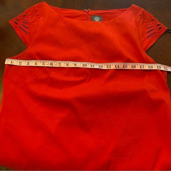 Vince Camuto | Red Cutout Trim Sheath Dress, Size 14 - Picture 9 of 9